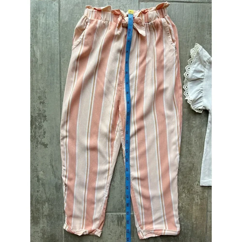 JESSICA SIMPSON Toddler Girls 2 Piece Outfit Set Boho Designer Pants & Shirt 4T
